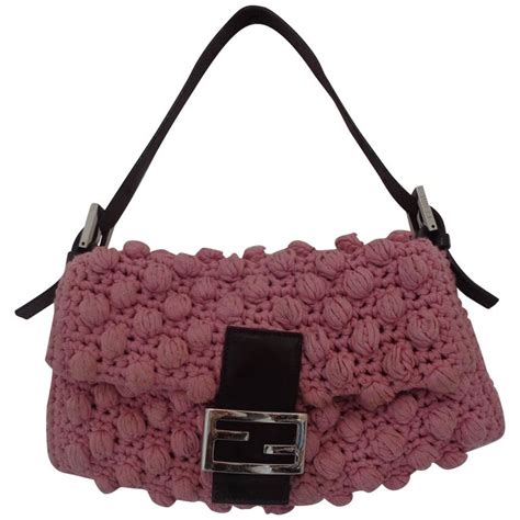 fendi pink velvet bag|fendi wool baguette.